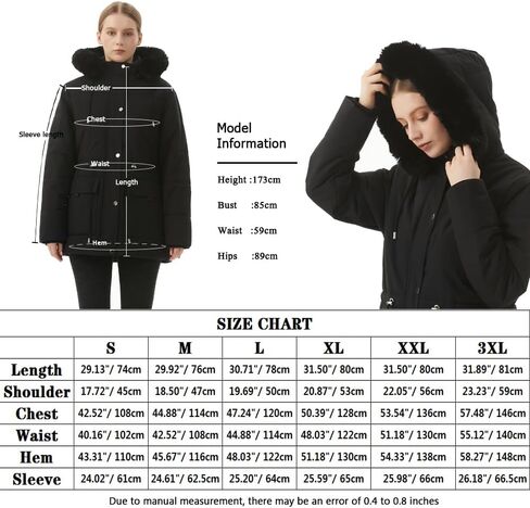 معطف منتفخ شتوي دافئ للنساء من MOERDENG جاكيت سميك مبطن بالصوف من الفرو الصناعي غطاء رأس قابل للفصل سترة ثلجية in Kuwait