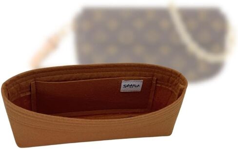 SAMORGA (1-317/ LV-IVY-WOC منظم حقيبة لمحفظة LV على سلسلة حقيبة Ivy منظم إدراج حقيبة داخلية (1.2 مم ذهبي) in Kuwait