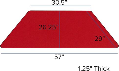 Flash Furniture Mobile 29''W x 57''L Trapezoid Oak Thermal Laminate Activity Table - Standard Height Adjustable Legs in Saudi Arabia