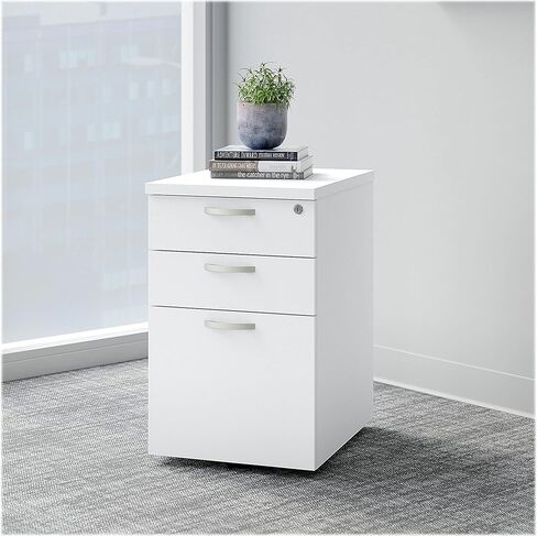 Bush Furniture BSHEOF116MR03 Easy Office Mocha Cherry 16W 3 Drawer Mobile Pedestal in Saudi Arabia