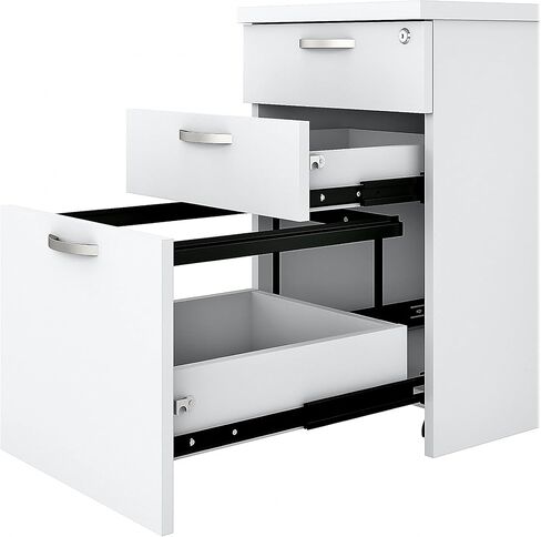 Bush Furniture BSHEOF116MR03 Easy Office Mocha Cherry 16W 3 Drawer Mobile Pedestal in Saudi Arabia