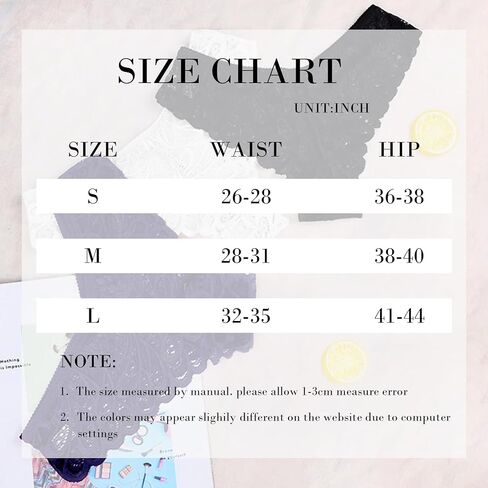 Lace Underwear for Women High Waisted Sexy Cheeky Hipster Panties Breathable Wicking Bikini Briefs, 3 Pack in Kuwait