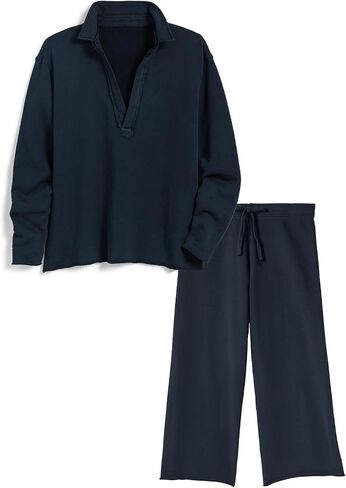 Two Piece Sets for Women Long Sleeve V Neck Tops Casual Sweatpants Lounge Travel Set Cozy Outfit in Saudi Arabia