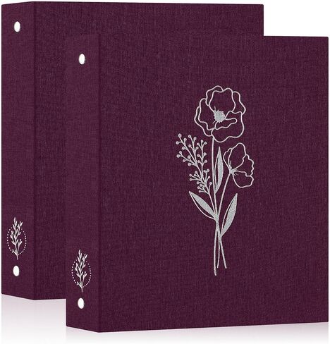 Lanpn Aesthetic Letter Size A4 3 Ring Binder 2 Packs, Linen Hardcover 1 inch Round Rings Folder Holder Planner Fits 8.5" x 11" Paper for Office School Journaling Collections (Beige) in Kuwait