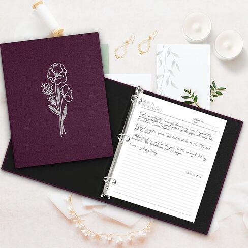 Lanpn Aesthetic Letter Size A4 3 Ring Binder 2 Packs, Linen Hardcover 1 inch Round Rings Folder Holder Planner Fits 8.5" x 11" Paper for Office School Journaling Collections (Beige) in Kuwait