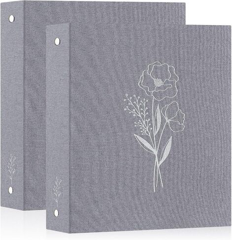 Lanpn Aesthetic Letter Size A4 3 Ring Binder 2 Packs, Linen Hardcover 1 inch Round Rings Folder Holder Planner Fits 8.5" x 11" Paper for Office School Journaling Collections (Beige) in Kuwait