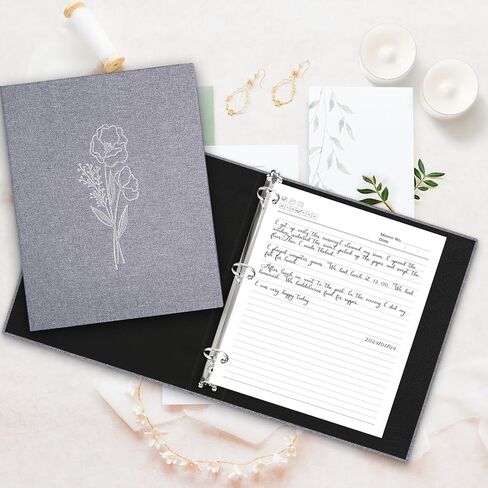Lanpn Aesthetic Letter Size A4 3 Ring Binder 2 Packs, Linen Hardcover 1 inch Round Rings Folder Holder Planner Fits 8.5" x 11" Paper for Office School Journaling Collections (Beige) in Kuwait
