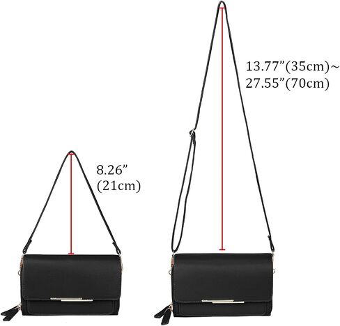 Uromee Crossbody Bags for Women Vegan Leather Cell Phone Purse Card Holder Small Wristlet Wallet Handbag in Saudi Arabia