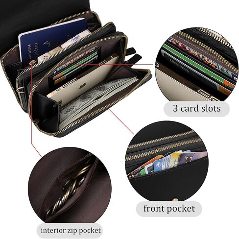 Uromee Crossbody Bags for Women Vegan Leather Cell Phone Purse Card Holder Small Wristlet Wallet Handbag in Saudi Arabia