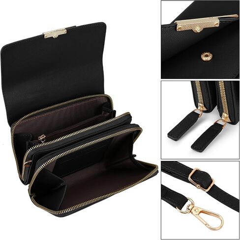 Uromee Crossbody Bags for Women Vegan Leather Cell Phone Purse Card Holder Small Wristlet Wallet Handbag in Saudi Arabia