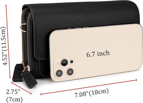 Uromee Crossbody Bags for Women Vegan Leather Cell Phone Purse Card Holder Small Wristlet Wallet Handbag in Saudi Arabia