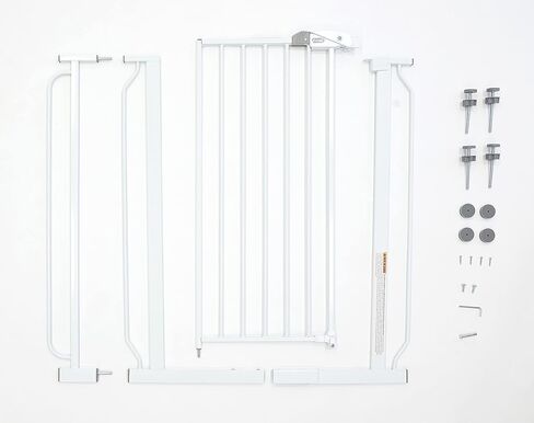 Regalo 50" Extra Wide Gray Expandable Mesh Gate, Pressure Mounted, includes Rubber Bumpers & Easy Step 36" Extra Tall Walk Thru Baby Gate, includes 4-Inch Extension Kit in Kuwait