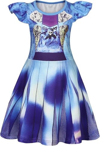 AmzBarley Girls Nightgowns Princess Nightgown Pajamas for Toddler Kids Sleepwear Flutter Sleeve Nightie Sleep Dress in Saudi Arabia