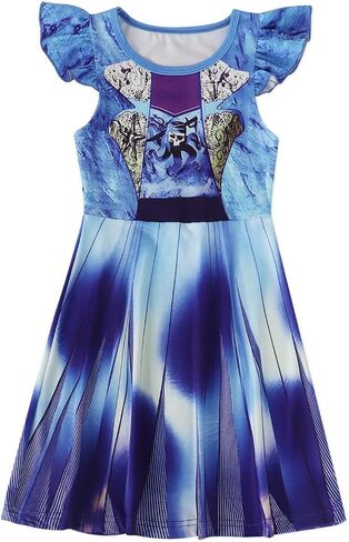 AmzBarley Girls Nightgowns Princess Nightgown Pajamas for Toddler Kids Sleepwear Flutter Sleeve Nightie Sleep Dress in Saudi Arabia