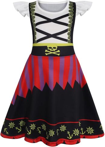 AmzBarley Girls Nightgowns Princess Nightgown Pajamas for Toddler Kids Sleepwear Flutter Sleeve Nightie Sleep Dress in Kuwait