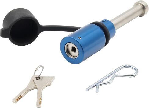 Proven Industries Model HL1 Receiver Hitch Pin Lock, Fits 2-Inch or 2 1/2-Inch Receivers, Stainless Steel Pin, Made in The USA, (Black) in Saudi Arabia