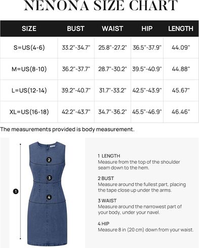 NENONA Women's 2024 Sleeveless Crew Neck Denim Dress Bodycon Corset Stretchy Mini Jean Dresses in Saudi Arabia