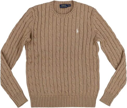 RALPH LAUREN Women's Crewneck Cable Knit Pony Logo Sweater in Kuwait