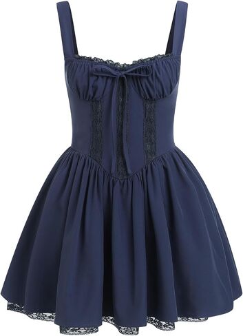 Corset Dresses for Women Spaghetti Straps Short Mini Floral Lace Bustier Dress Summer Boho Sundress in Saudi Arabia