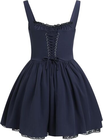 Corset Dresses for Women Spaghetti Straps Short Mini Floral Lace Bustier Dress Summer Boho Sundress in Saudi Arabia