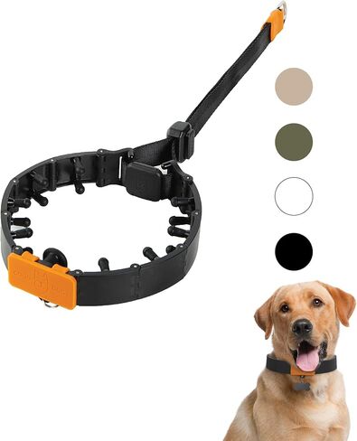 SVD.PET طوق مسنن للكلاب للتدريب على عدم السحب، طوق قابل للتعديل بإبزيم سريع التحرير للكلاب الكبيرة (أبيض، حجم كبير) in Kuwait
