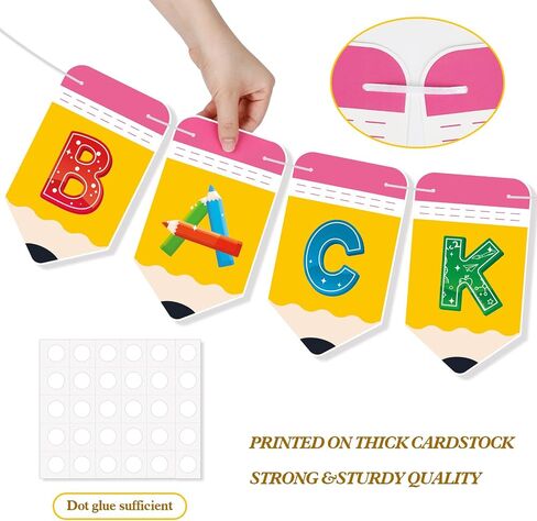 Back to School Banner Pencil Banner Welcome Back to School Decorations First Day of School Banner Classroom Welcome Banner First Day of School Kindergarten Preschool Classroom Decor in Saudi Arabia