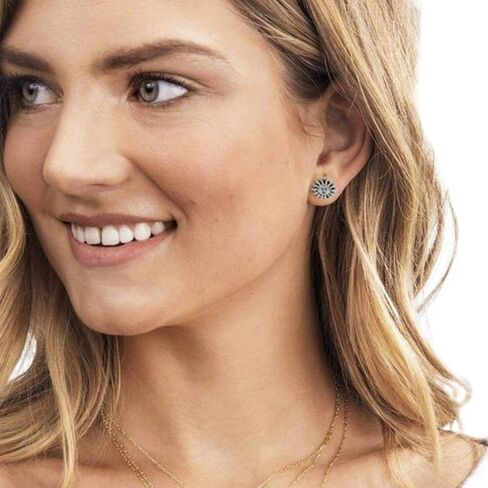 بوهو القمر الأذن مسمار مجموعة خمر الفضة الكفة الأقراط الشمس زهرة متعددة الأقراط مسمار الأذن مجوهرات للنساء (8 قطعة) in Kuwait