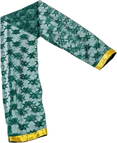 مجموعة ليهينغا تشولي من المناديل الذهبية والشبكة الخضراء من الهند، مجموعة ليهينغا تشولي للأطفال، ملابس الحفلات بأكمام قصيرة من ليهينغا تشولي in Kuwait