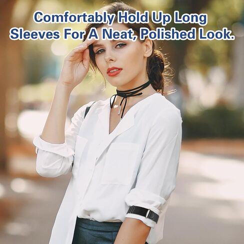 Elastic Adjustable Armband, Unisex Anti-Slip Shirt Sleeve Holders Shirt Long Sleeve Holders Garters Armbands in Saudi Arabia