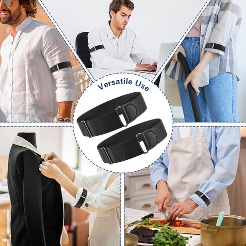 Elastic Adjustable Armband, Unisex Anti-Slip Shirt Sleeve Holders Shirt Long Sleeve Holders Garters Armbands in Saudi Arabia