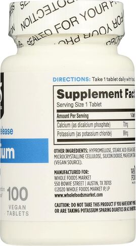 365 by Whole Foods Market, Potassium 99Mg, 100 Tablets in Saudi Arabia