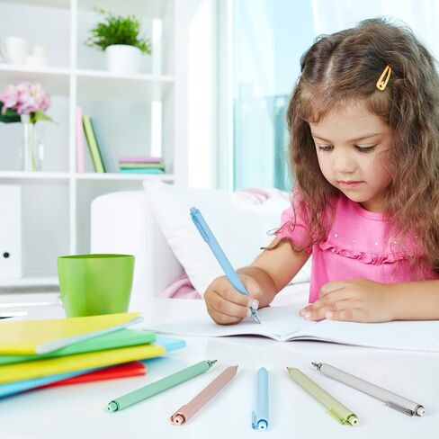 أقلام جل لطيفة باللون الأسود، رأس رفيع 0.5 مم للكتابة السلسة، حبر سريع الجفاف، أقلام كتابة ناعمة ذات نقاط دقيقة، مثالية لليوميات، وتدوين الملاحظات، والمدرسة، والاستخدام المكتبي. in Kuwait