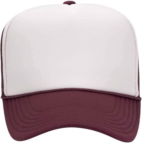 OTTO Wholesale 12 x Polyester Foam Front 5 Panel High Crown Mesh Back Trucker Hat - (12 Pcs) in Saudi Arabia