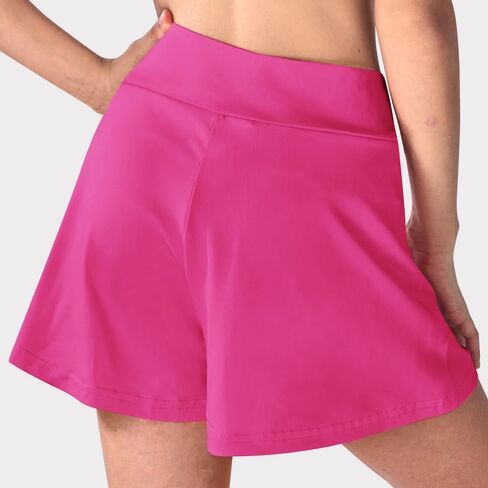 Girls Flowy Shorts 2 Pieces with Pockets Crossover Butterfly Athletic Running Skort Sports 2 in 1 Preppy Clothes in Saudi Arabia