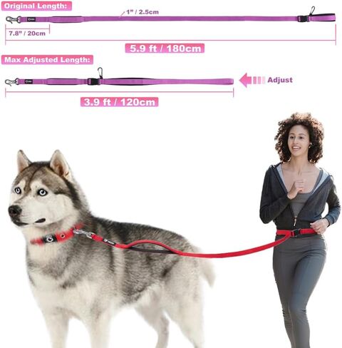 TSPRO 3-in-1 Heavy Duty Tactical Hands Free Dog Leash, Dual Padded Handles in Saudi Arabia