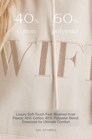 Wifey Embroidered Hoodie Champagne, Newlywed Honeymoon Oversized Pullover, Wedding, Anniversary or Birthday Gift in Saudi Arabia