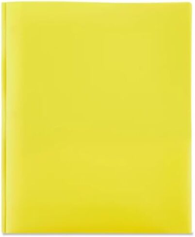 LLC Office Products Plastic Folders with 2 Pockets, Letter Size Poly Folders with 3 Metal Prongs Fastener Clips, (Orange) in Saudi Arabia