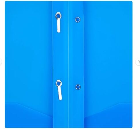 LLC Office Products Plastic Folders with 2 Pockets, Letter Size Poly Folders with 3 Metal Prongs Fastener Clips, (Orange) in Saudi Arabia