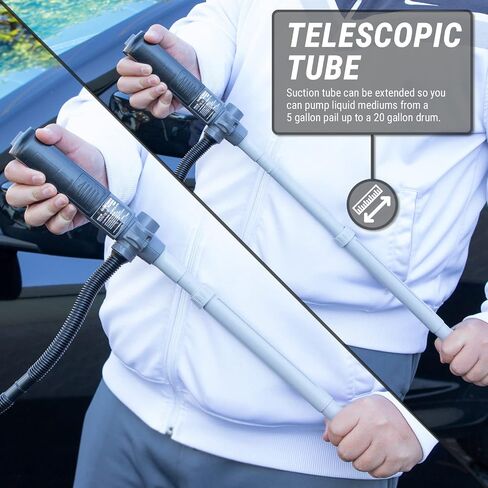 TERA PUMP - Electric Battery Powered Multipurpose Pump [ Chemical Transfer Pump, 2.1 GPM ] with Telescopic Tube For Methanol/Ethanol/DEF/Window Washer Fluids in Saudi Arabia