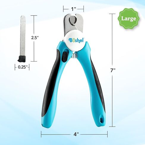 Boshel Small Dog Nail Clipper - Dog Nail Trimmer with Safety Guard, Dog Nail Clippers for Small Dogs & Cat, Razor-Sharp Dog Nail Trimmers, Puppy Toenail Cutter, Pet Nail Clippers for Dogs + Nail File in Kuwait