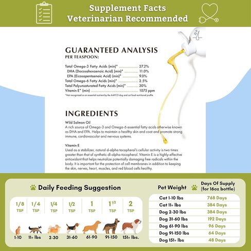 Wild Alaskan Salmon Oil for Dogs and Cats,16 oz in Kuwait