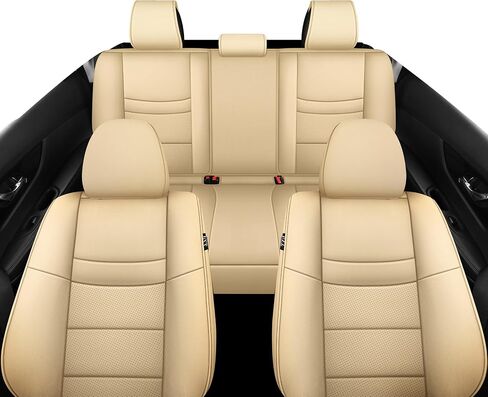 Fit Nissan X-Trail Seat Covers for Selected 2014 2015 2016 2017 2018 2019 2020 Nissan X-Trail - Odorless Leatherette Full Set Custom Seat Covers(Black) in Saudi Arabia