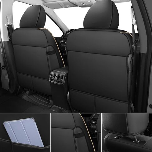 Fit Nissan X-Trail Seat Covers for Selected 2014 2015 2016 2017 2018 2019 2020 Nissan X-Trail - Odorless Leatherette Full Set Custom Seat Covers(Black) in Saudi Arabia