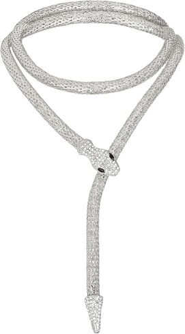 Navoky Metal Snake Necklace Rhinestone Snake Choker Crystal Collar Adjustable Jewelry for Women in Saudi Arabia