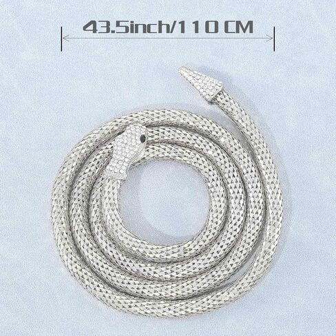 Navoky Metal Snake Necklace Rhinestone Snake Choker Crystal Collar Adjustable Jewelry for Women in Saudi Arabia