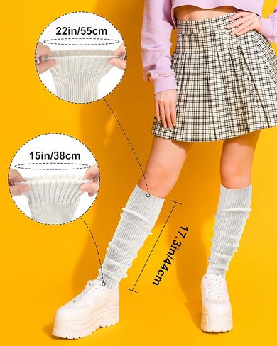 تدفئة الساق للنساء من إكسسوارات اليوجا الرياضية في الثمانينيات، باللون الأبيض in Kuwait