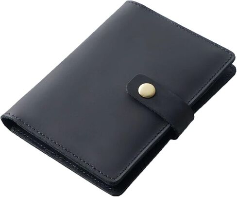 Passport Holder Cover Case Crazy Horse Leather Waterproof Travel Wallet Business Credit Card Vaccine Combo with Slot Accessories Documents Vintage Organizer Protector for Women Men Coffee in Saudi Arabia