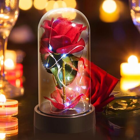 هدايا Beauty and The Beast Rose لها، وردة داخلية لهدايا عيد الميلاد، وردة محفوظة لذكرى عيد الحب للنساء، وعيد الشهر والتعبير in Kuwait