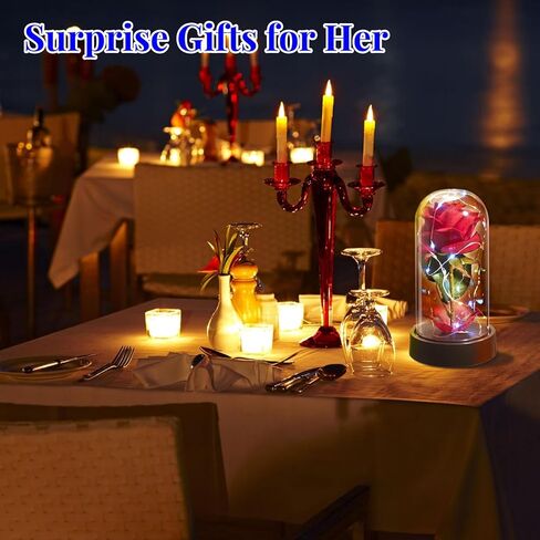 هدايا Beauty and The Beast Rose لها، وردة داخلية لهدايا عيد الميلاد، وردة محفوظة لذكرى عيد الحب للنساء، وعيد الشهر والتعبير in Kuwait