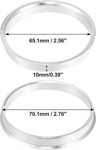X AUTOHAUX 4pcs OD 70.1mm to ID 65.1mm Aluminum Alloy Car Hub Centric Rings Wheel Bore Center Spacer in Saudi Arabia